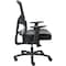 Global Industrial 24 Hour Big & Tall Mesh Back Chair w/High Back & Adj. Arms, Synthetic Leather, Black 695643L - alternate 4